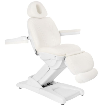 FOTEL KOSMETYCZNY ELEKTR. AZZURRO 872 4 SILN. BIAŁY